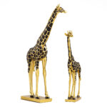Dev Zürafa Set Gold Dekoratif Obje